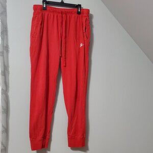 Nike Club Jersey Pants Red Size Large Joggers Running Casual Everyday Wear